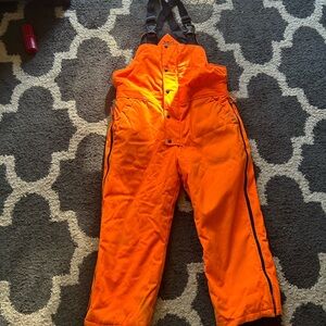 Hunting camo orange overalls jacket